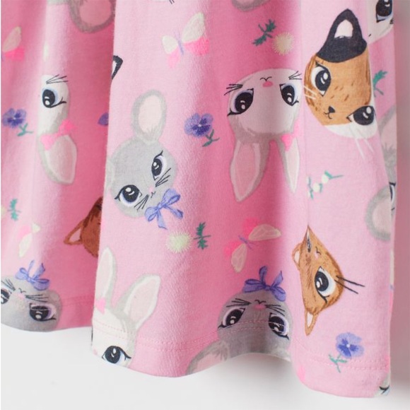 NWT H&M Pink Animals Summer Dress 18-24mo - Picture 3 of 3